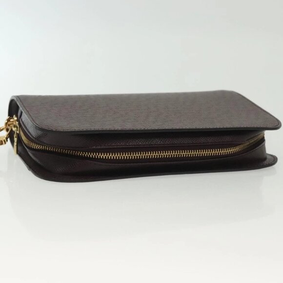 LOUIS VUITTON Taiga Baikal Clutch Bag Acajou M30186 LV Auth 139252 - Picture 7 of 16